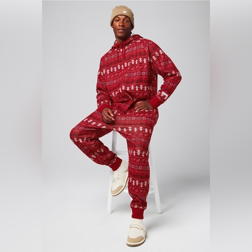 Fabletics The Go-To Fleece Hooded Onesie Sz M